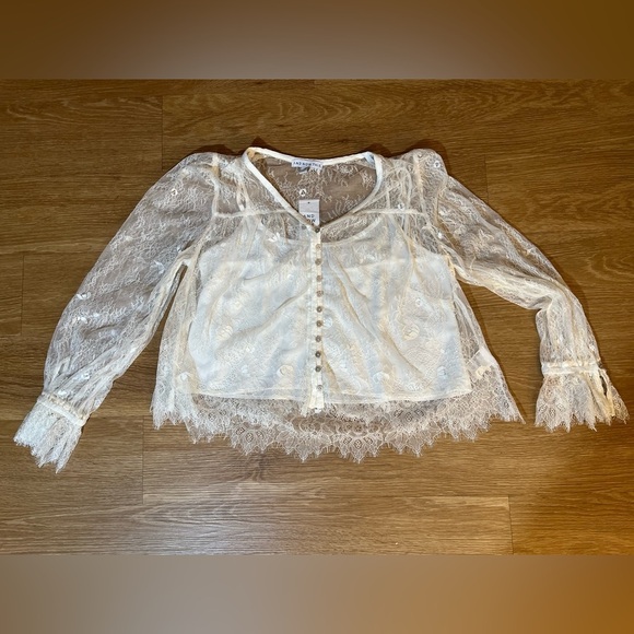 And Now This Lace Sheer Blouse, Boho Chic - Picture 2 of 11